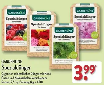 Aldi Nord GARDENLINE Spezialdünger 2,5 kg Packung Angebot