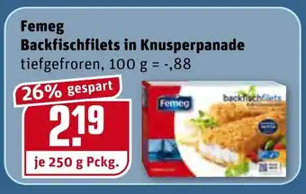 REWE Femeg Backfischfilets in Knusperpanade 250g Angebot