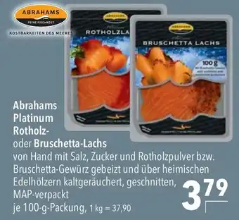 CITTI Markt Abrahams Platinum Rotholz- oder Bruschetta-Lachs 100g Angebot