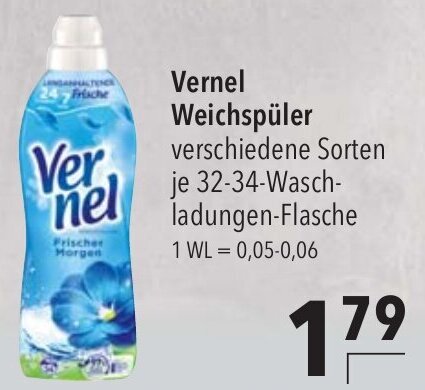 CITTI Markt Vernel Weichspüler 32-34wl Angebot