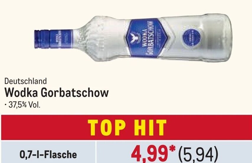METRO Wodka Gorbatschow 700ml Angebot
