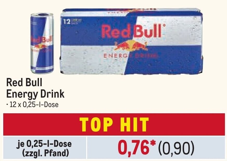 METRO Red Bull Energy Drink 12*250ml Angebot