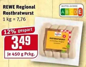 REWE Rewe Regional Rostbratwurst 450g Angebot