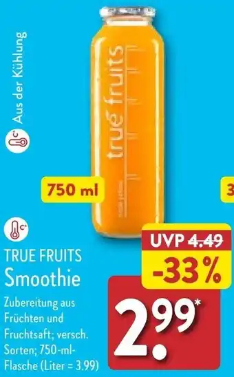 Aldi Nord TRUE FRUITS Smoothie 750 ml Angebot