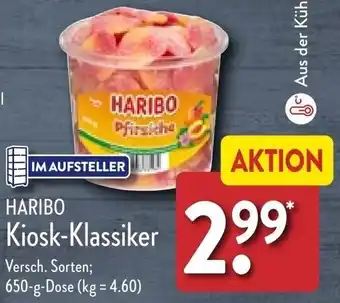 Aldi Nord Haribo Kiosk-Klassiker 650 g Dose Angebot