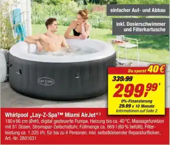 toom Baumarkt Whirlpool ,,Lay-Z-SpaTM Miami AirJet" Angebot