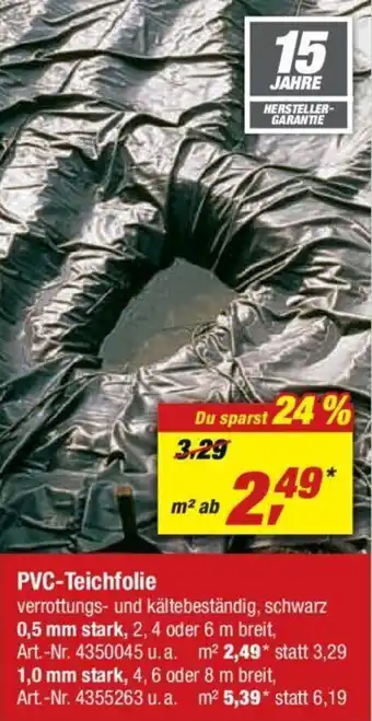 toom Baumarkt PVC-Teichfolie Angebot