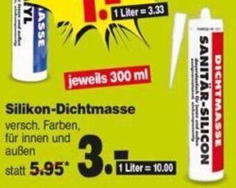 Repo Markt Silikon Dichtmasse Angebot