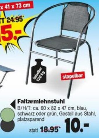 Repo Markt Faltarmlehnstuhl Angebot