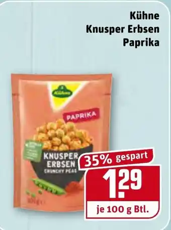 REWE Kühne Knusper Erbsen Paprika 100g Beutel Angebot