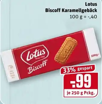 REWE Lotus Biscoff Karamellgebäck 250g Angebot