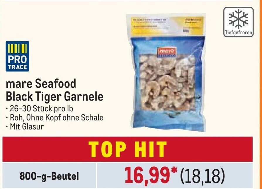 METRO mare Seafood Black Tiger Garnele 800g Angebot