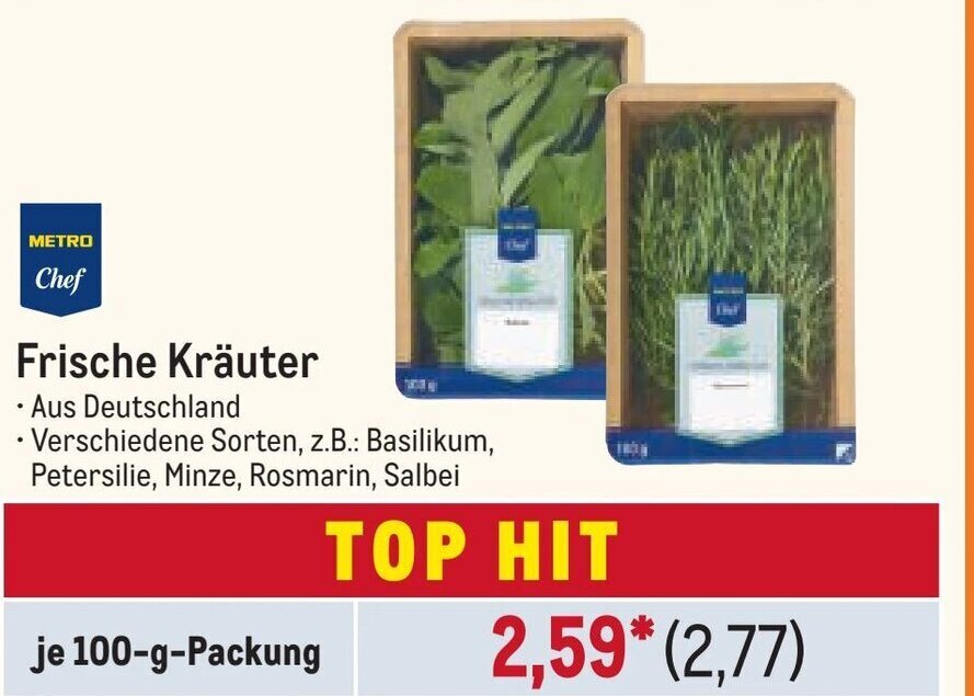 METRO METRO Chef Frische Kräuter 100g Angebot