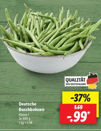 Lidl Deutsche Buschbohnen 500g Angebot