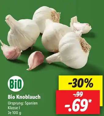 Lidl Bio Knoblauch 100g Angebot