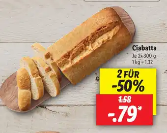 Lidl Ciabatta 300g Angebot
