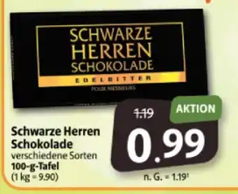 Markant Schwarze Herren Schokolade verschiedene Sorten 100-g-Tafel Angebot