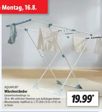 Lidl Aquapur Wäscheständer Angebot