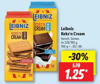 Lidl Leibniz Keks'n Cream 190-228 g Angebot