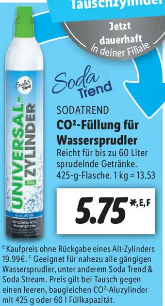 Lidl Sodatrend CO2 Füllung für Wassersprudler Angebot