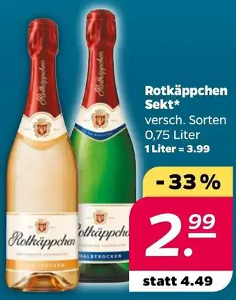 NETTO Rotkäppchen Sekt* 0,75 Liter Angebot