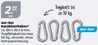 NETTO 4er-Set Karabinerhaken Angebot