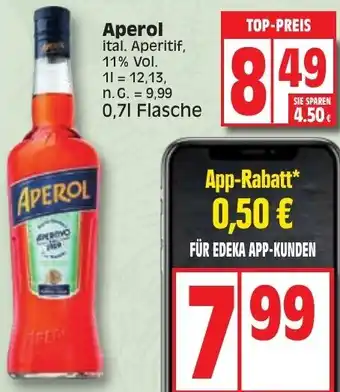 Edeka Aperol ital. Aperitif 0,7 L Flasche Angebot