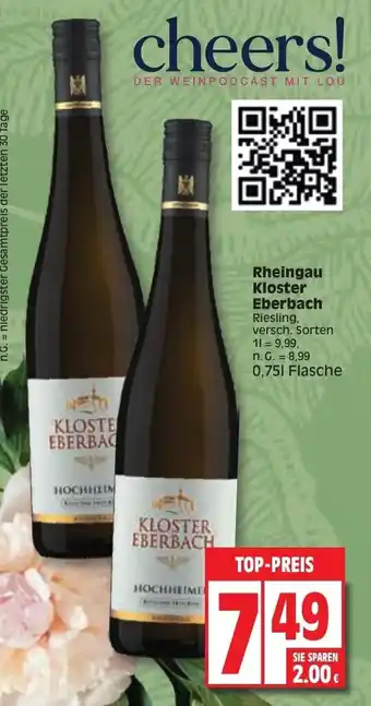 Edeka Rheingau Kloster Eberbach 0,75 L Flasche Angebot