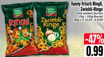 Edeka funny-frisch Ringi, Zwiebli- Ringe 75 g-100 g Beutel Angebot