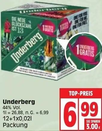 Edeka Underberg 12+1x0,02 L Packung Angebot