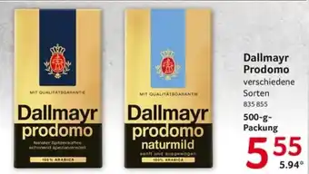 Selgros Dallmayr prodomo 500-g Angebot