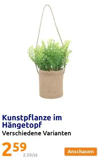 Action Kunstpflanze im Hängetopf Angebot