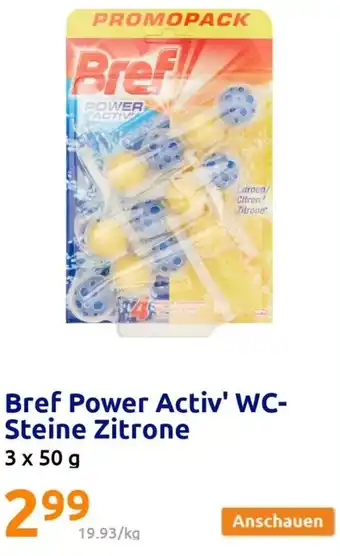 Action Bref Power Activ' WC-Steine Zitrone 3 x 50 g Angebot