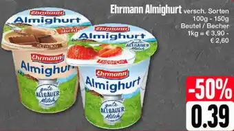 Edeka Ehrmann Almighurt 100g - 150g Beutel / Becher Angebot