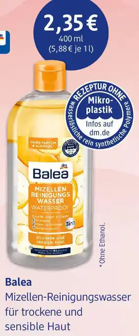 dm drogerie Balea Mizellen-Reinigungswasser für trockene und sensible Haut 400 ml Angebot