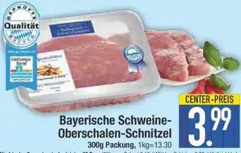 E-Center Bayerische Schweine Oberschalen-Schnitzel 300g Packung Angebot