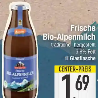 E-Center Frische Bio-Alpenmilch 1L Glasflasche Angebot