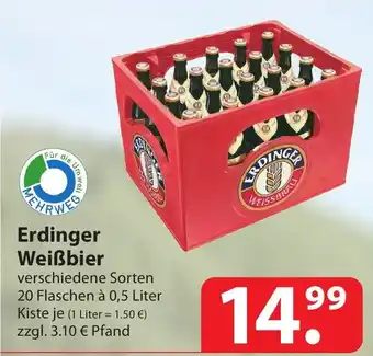 Famila Nord Ost Erdinger Weißbier 20*500ml Angebot