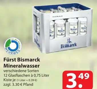 Famila Nord Ost Fürst Bismarck Mineralwasser 12*750ml Angebot