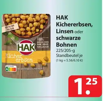 Famila Nord Ost HAK Kichererbsen, Linsen oder schwarze Bohnen je 225/205-g Angebot