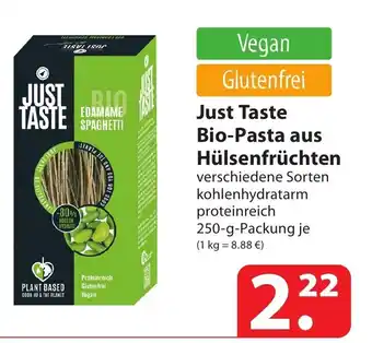 Famila Nord Ost Just Taste Bio-Pasta aus Hülsenfrüchten 250 g Angebot