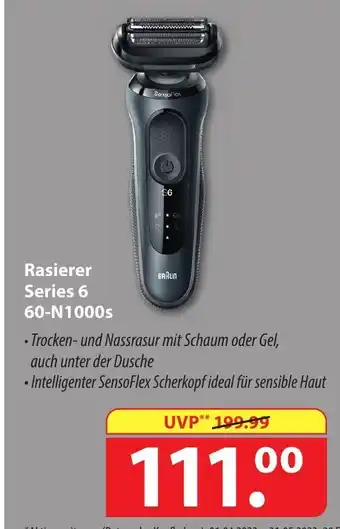 Famila Nord Ost Braun Rasierer Series 6 60-N 1000s Angebot