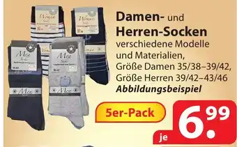 Famila Nord Ost Damen- und Herren-Socken Größe Damen 35/38-39/42, Größe Herren 39/42-43/46 5er-Pack Angebot