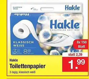 Zimmermann Hakle Toilettenpapier Angebot