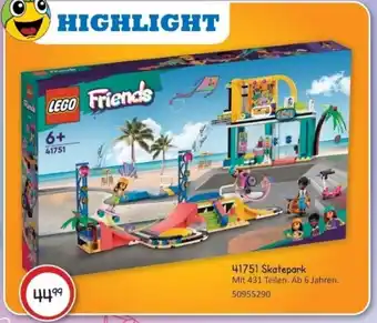 Vedes LEGO Friends 41751 Skatepark Angebot