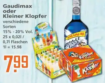 Klaas und Kock Gaudimax oder Kleiner Klopfer 25x0,02 L/0,7 L Flaschen Angebot