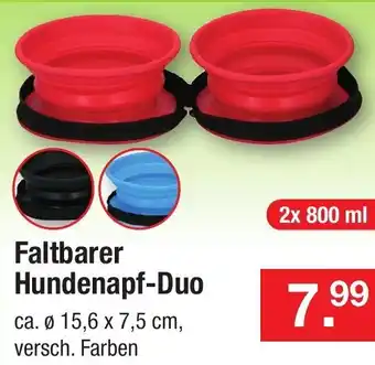 Zimmermann Faltbarer Hundenapf-Duo 2x 800 ml Angebot