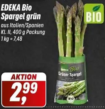 Simmel EDEKA Bio Spargel grün 400 g Packung Angebot