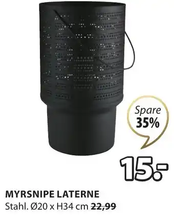 Jysk MYRSNIPE LATERNE Angebot