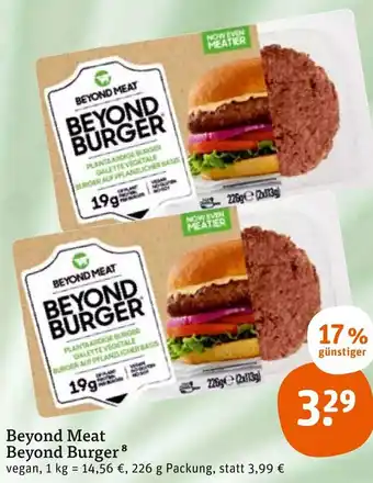 tegut Beyond Meat Beyond Burger 226 g Packung Angebot